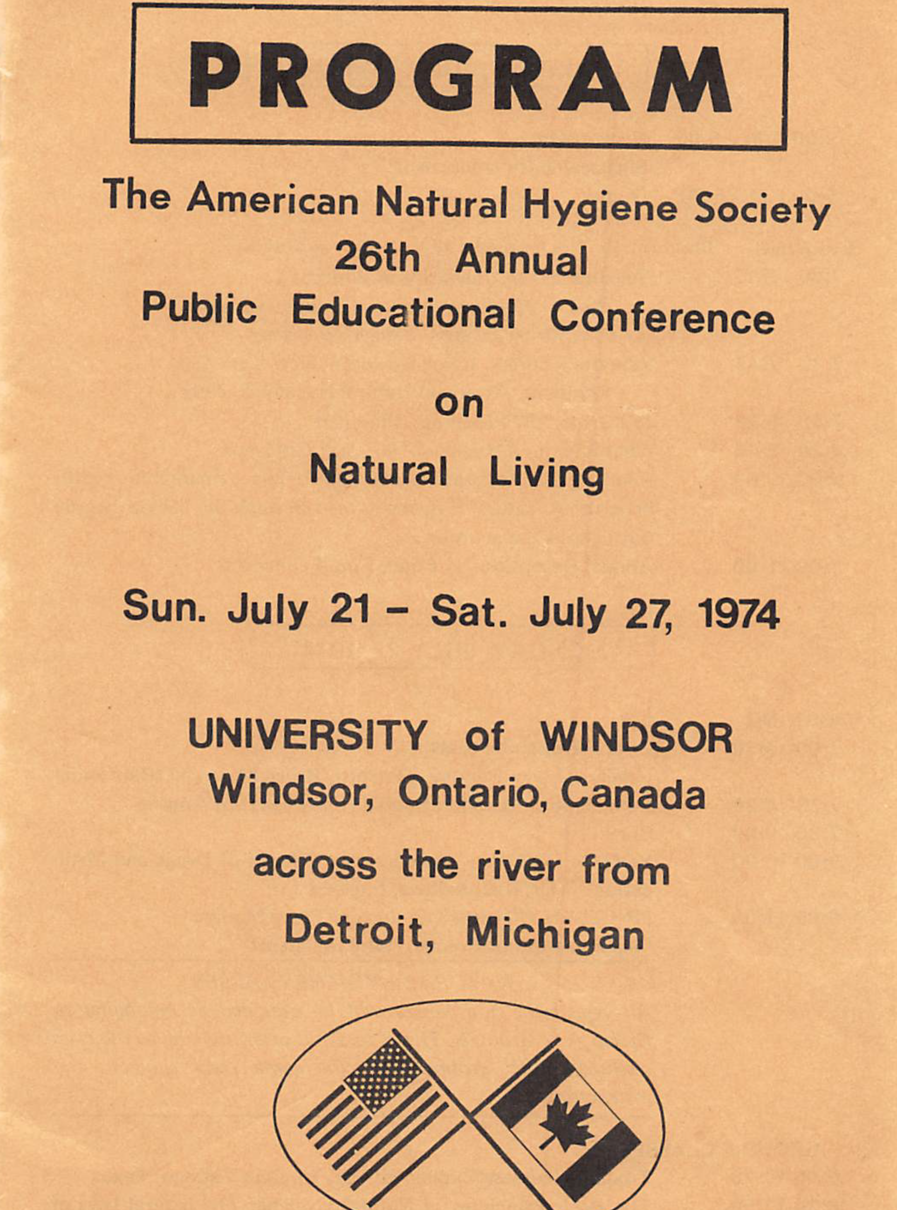 Conference Program. Detroit, 1974